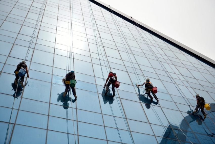 Tackling Post-Construction Mess With Rope Access Cleaning